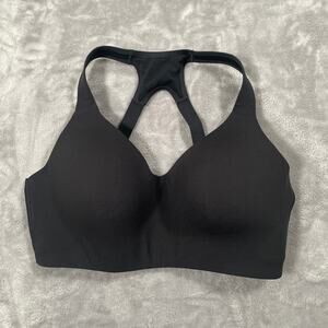 Chantelle Sports Bra Large Black Racerback Lined Performance Workout Gym Train